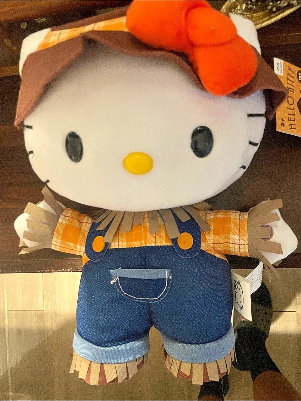 Sanrio Hello Kitty Scarecrow Animated Plush with Hang Tag